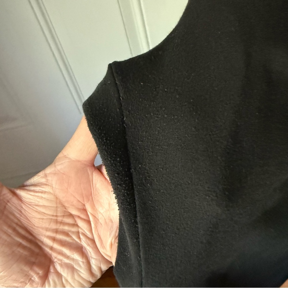 FOXBLOOD black rayon modal knit scoop neck sleeveless jumpsuit - Picture 5 of 8